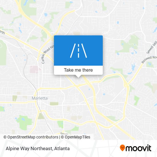 Mapa de Alpine Way Northeast