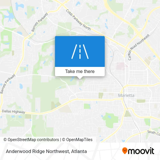 Anderwood Ridge Northwest map