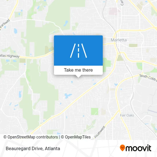 Beauregard Drive map