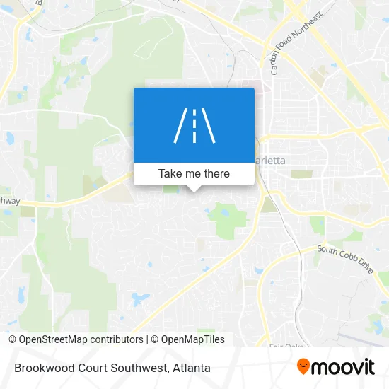 Brookwood Court Southwest map