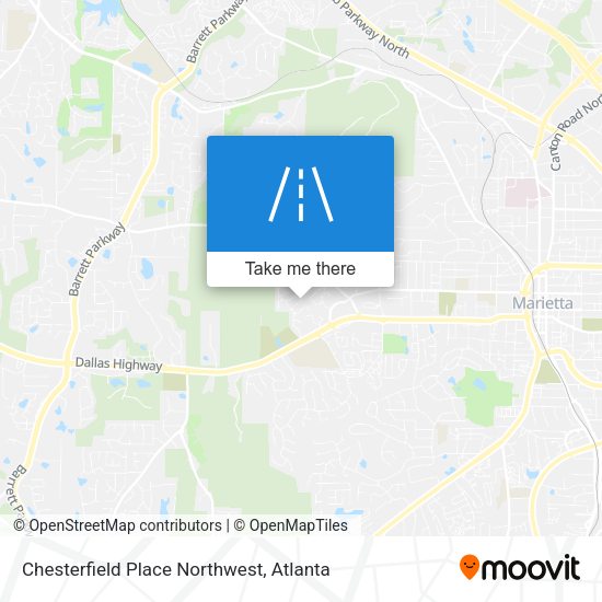 Mapa de Chesterfield Place Northwest