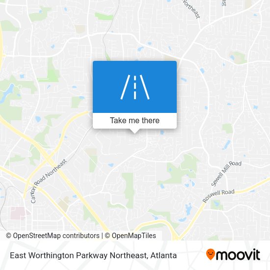Mapa de East Worthington Parkway Northeast