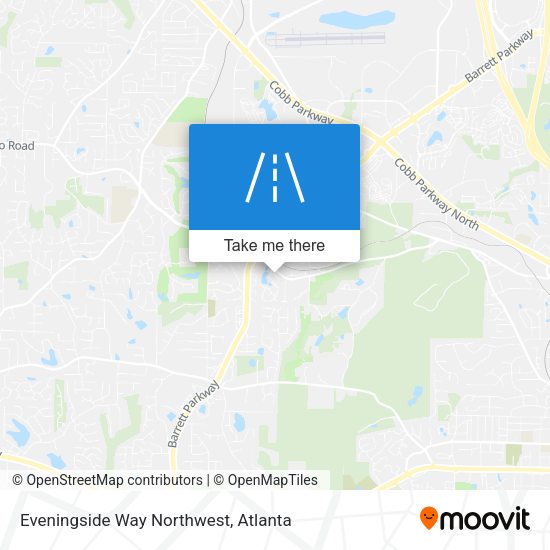 Eveningside Way Northwest map
