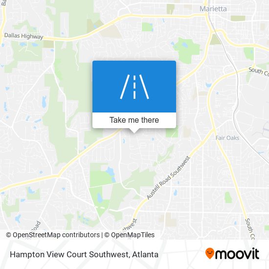 Mapa de Hampton View Court Southwest