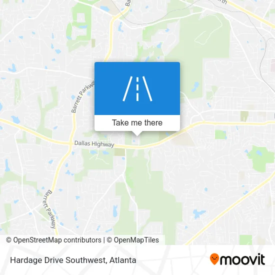 Hardage Drive Southwest map