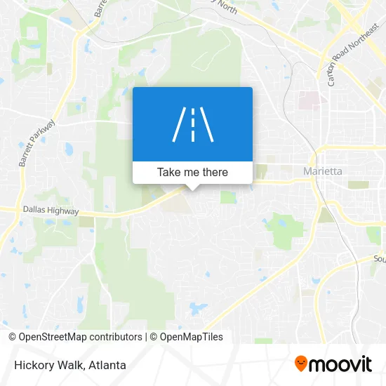 Hickory Walk map