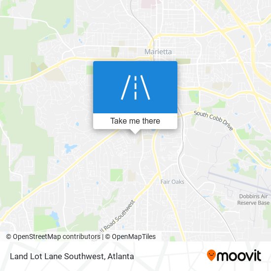 Land Lot Lane Southwest map