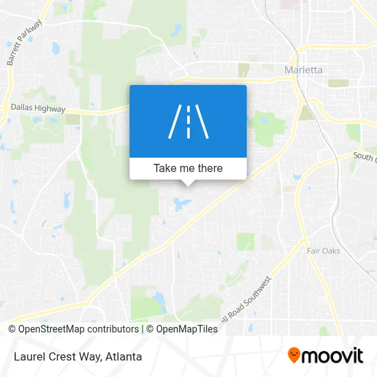 Laurel Crest Way map