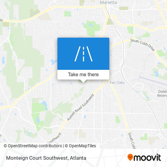 Mapa de Monteign Court Southwest