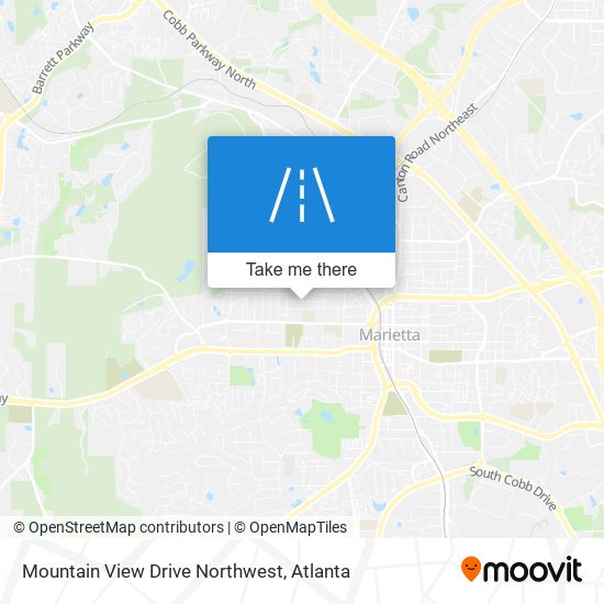 Mountain View Drive Northwest map