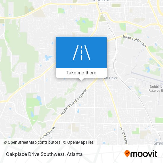 Mapa de Oakplace Drive Southwest