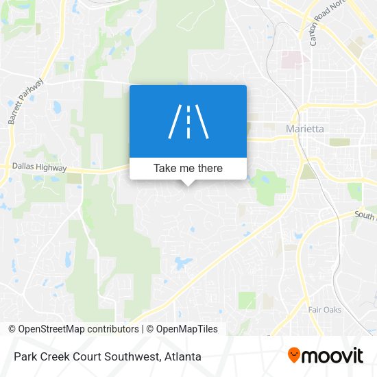 Park Creek Court Southwest map