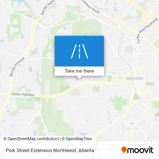 Polk Street Extension Northwest map