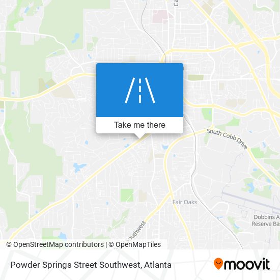 Mapa de Powder Springs Street Southwest