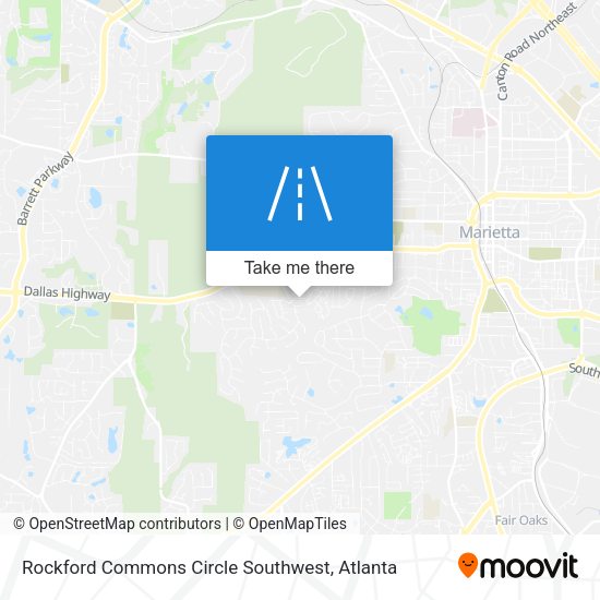 Rockford Commons Circle Southwest map