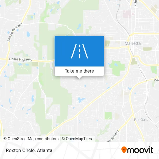Roxton Circle map