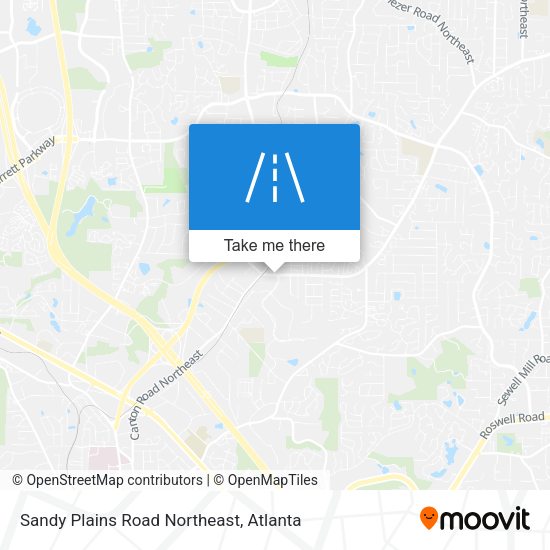 Sandy Plains Road Northeast map