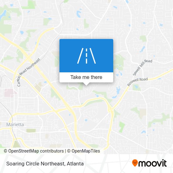 Soaring Circle Northeast map