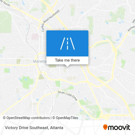 Victory Drive Southeast map