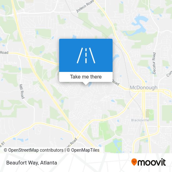Mapa de Beaufort Way