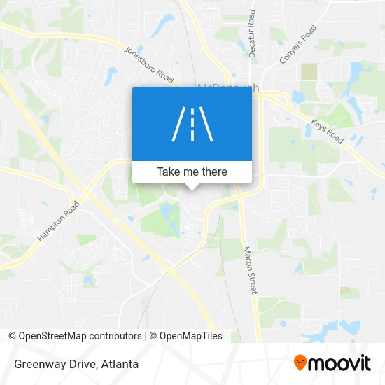 Greenway Drive map