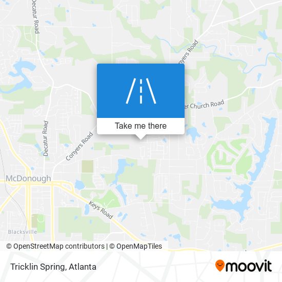 Tricklin Spring map