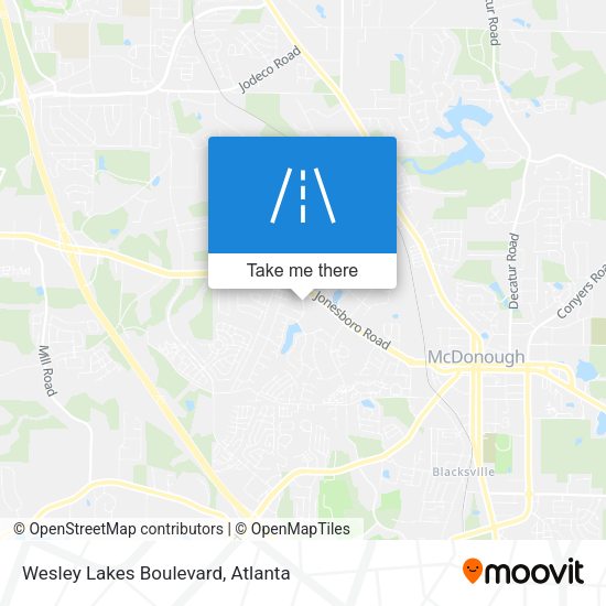 Mapa de Wesley Lakes Boulevard