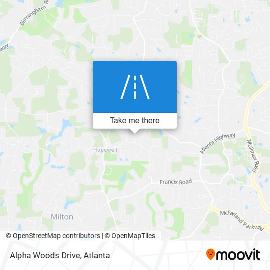 Mapa de Alpha Woods Drive
