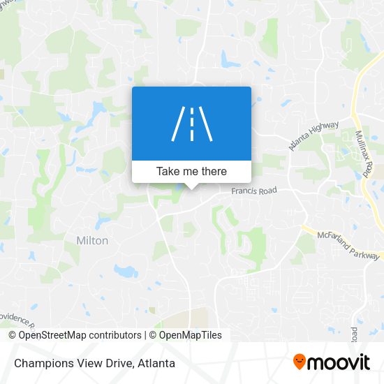 Champions View Drive map