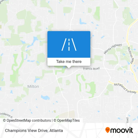 Champions View Drive map