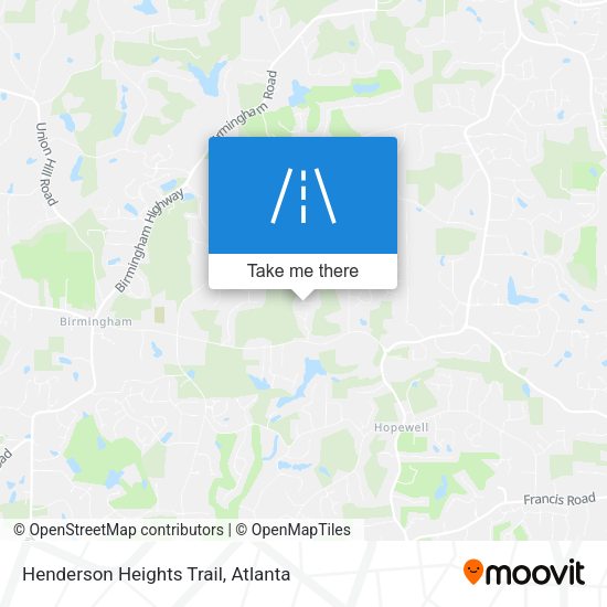 Henderson Heights Trail map