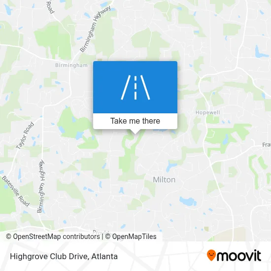 Highgrove Club Drive map