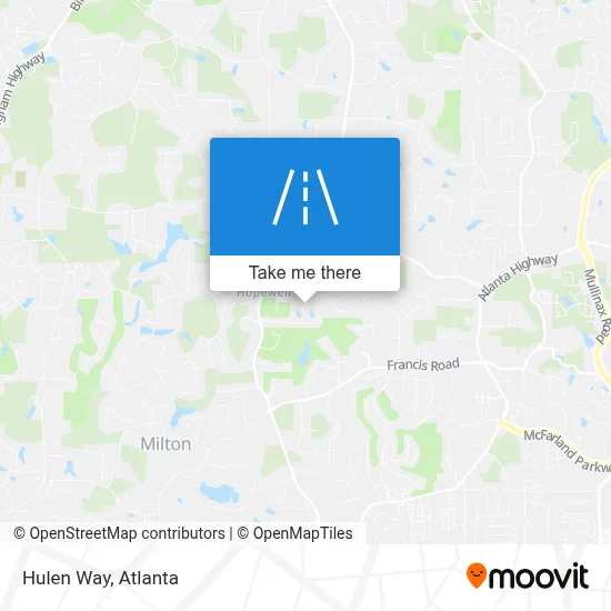 Hulen Way map