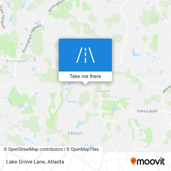 Lake Grove Lane map