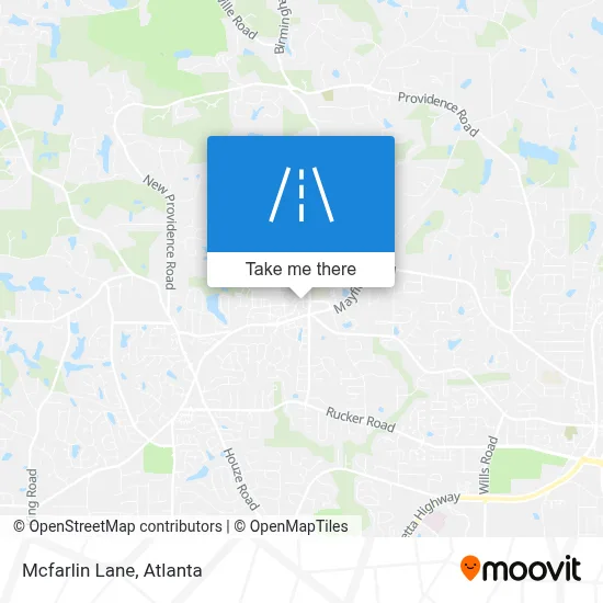 Mcfarlin Lane map