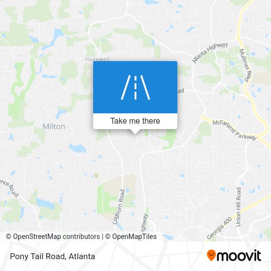 Mapa de Pony Tail Road