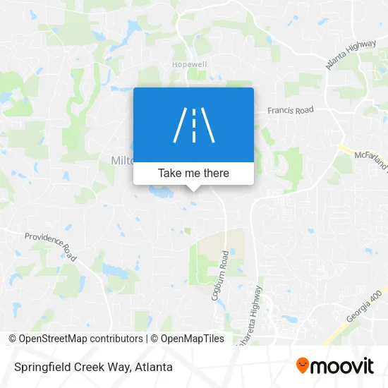 Springfield Creek Way map