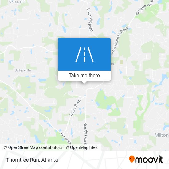 Mapa de Thorntree Run