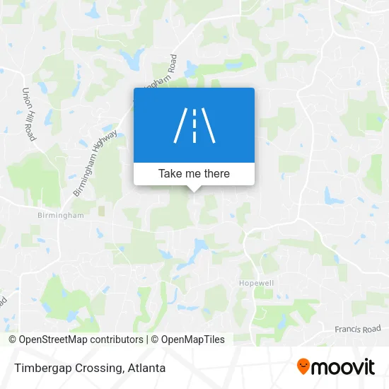 Timbergap Crossing map