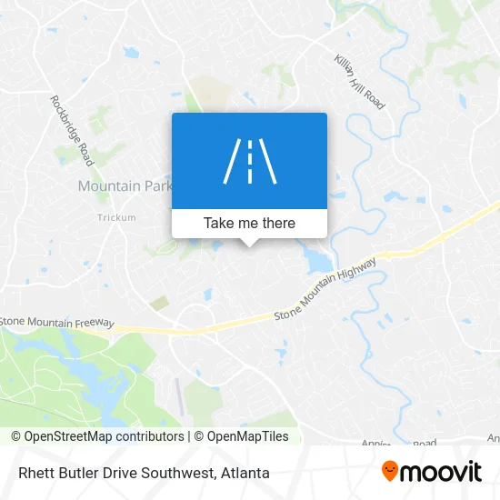 Rhett Butler Drive Southwest map