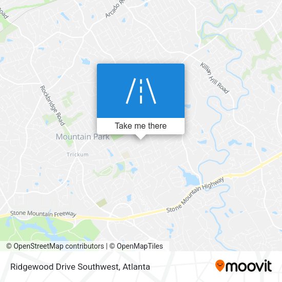 Ridgewood Drive Southwest map