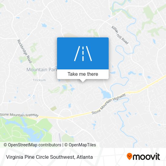 Mapa de Virginia Pine Circle Southwest