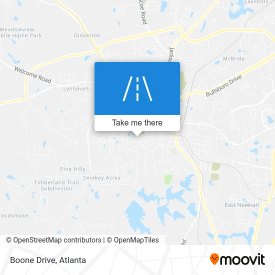 Boone Drive map