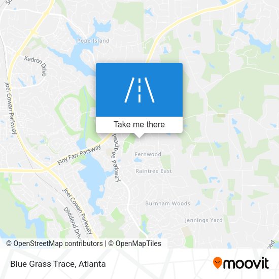 Mapa de Blue Grass Trace