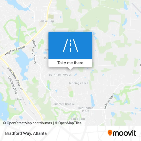 Bradford Way map