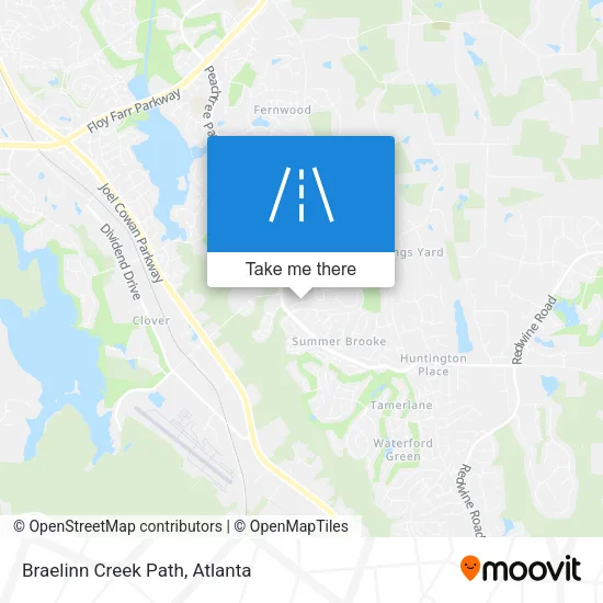 Braelinn Creek Path map