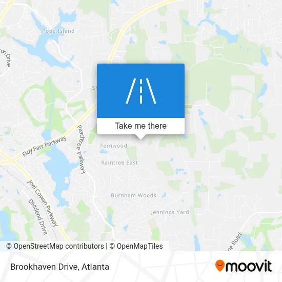 Brookhaven Drive map