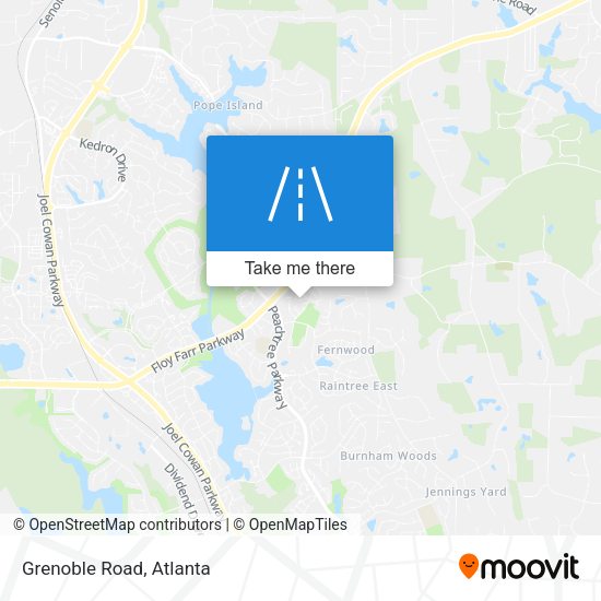 Mapa de Grenoble Road