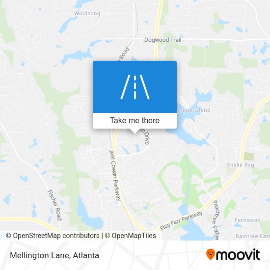 Mellington Lane map