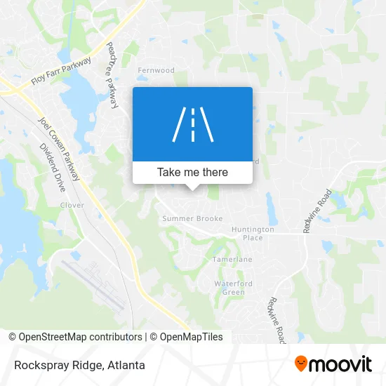 Rockspray Ridge map